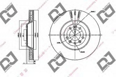 DJ PARTS bd1535 -  Тормозной диск